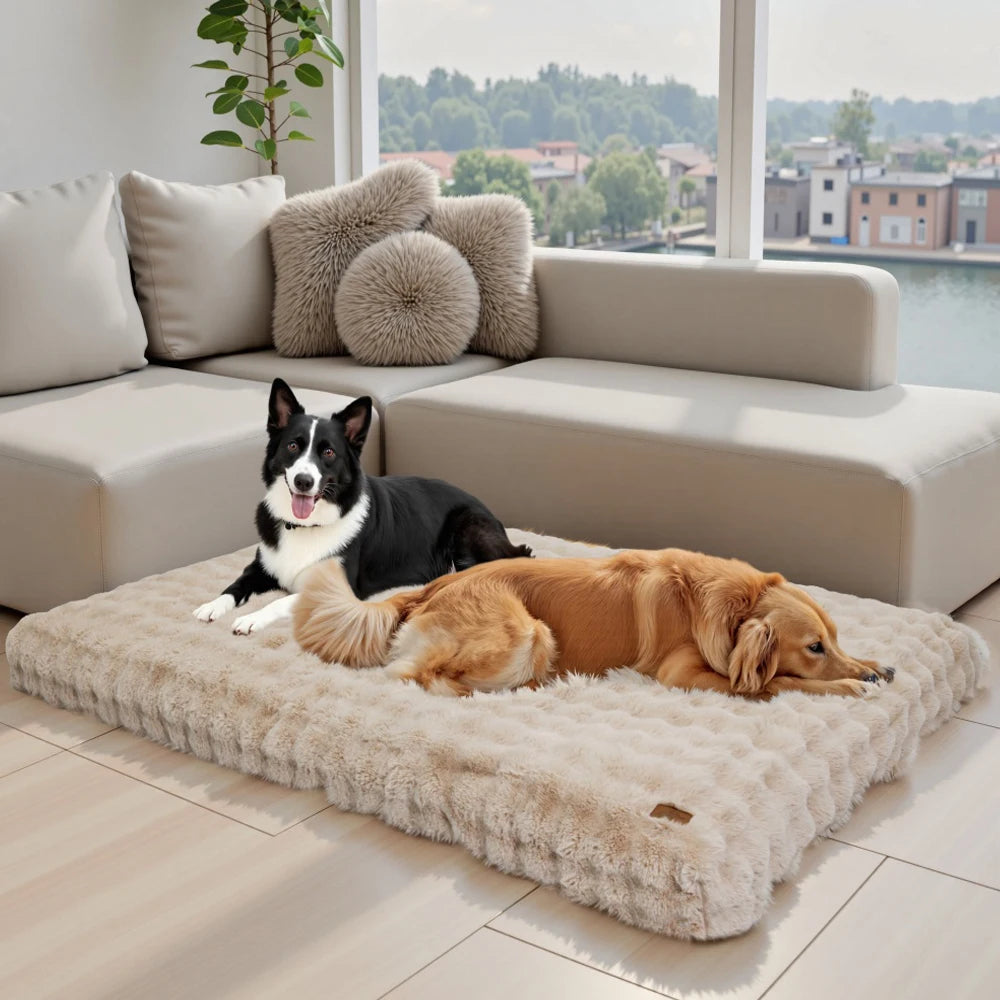Ultra Plush Dog Bed – Soft Washable Cushion for Puppies & Large Dogs