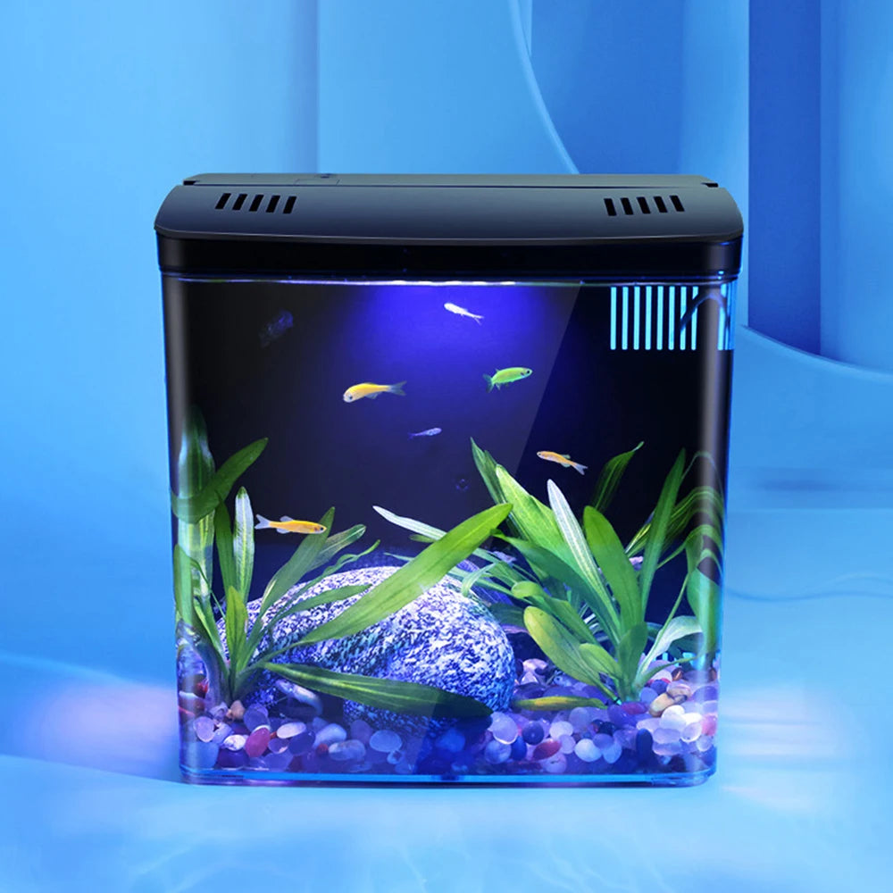 Mini Betta Fish Tank – Small Desktop Aquarium for Home & Office | Eco-Friendly Modern Fish Bowl