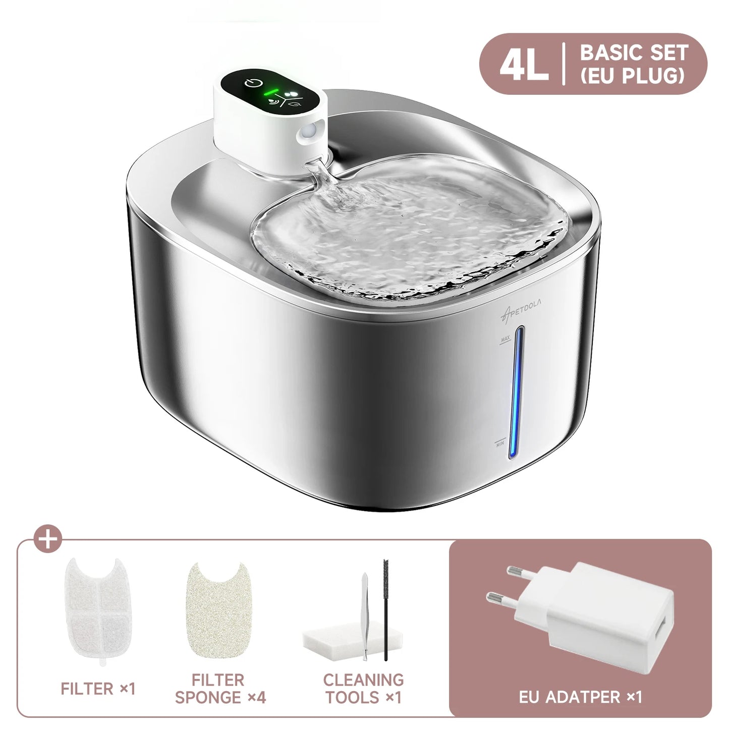 APETDOLA™ 4L Wireless Smart Pet Water Fountain with Motion Sensor