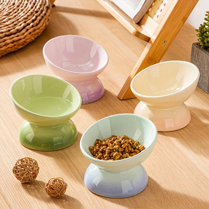 PurrElevate™ – Ceramic Raised Cat Bowl