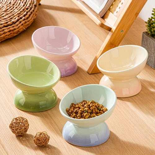PurrElevate™ – Ceramic Raised Cat Bowl