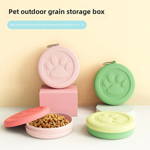 TravelPaw™ – Portable Pet Food & Water Bowl