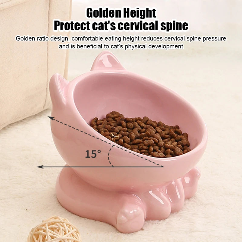 PawLift™ – Elevated Ceramic Bowl for Cats & Dogs