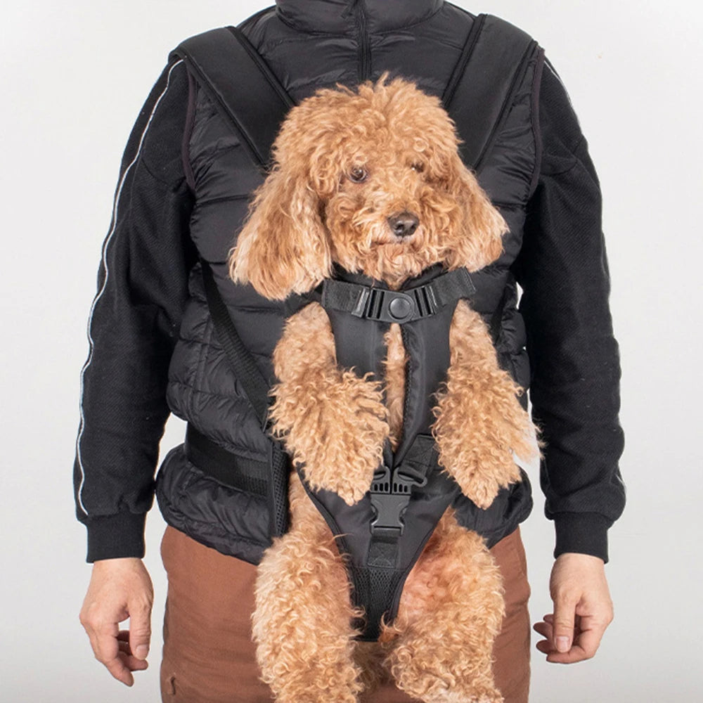 Adjustable Pet Front Dog Carrier Backpack – Hands-Free Travel Bag for Dogs and Cats