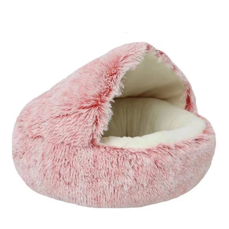 PurrNest™ – Plush Round Cat & Small Dog Bed