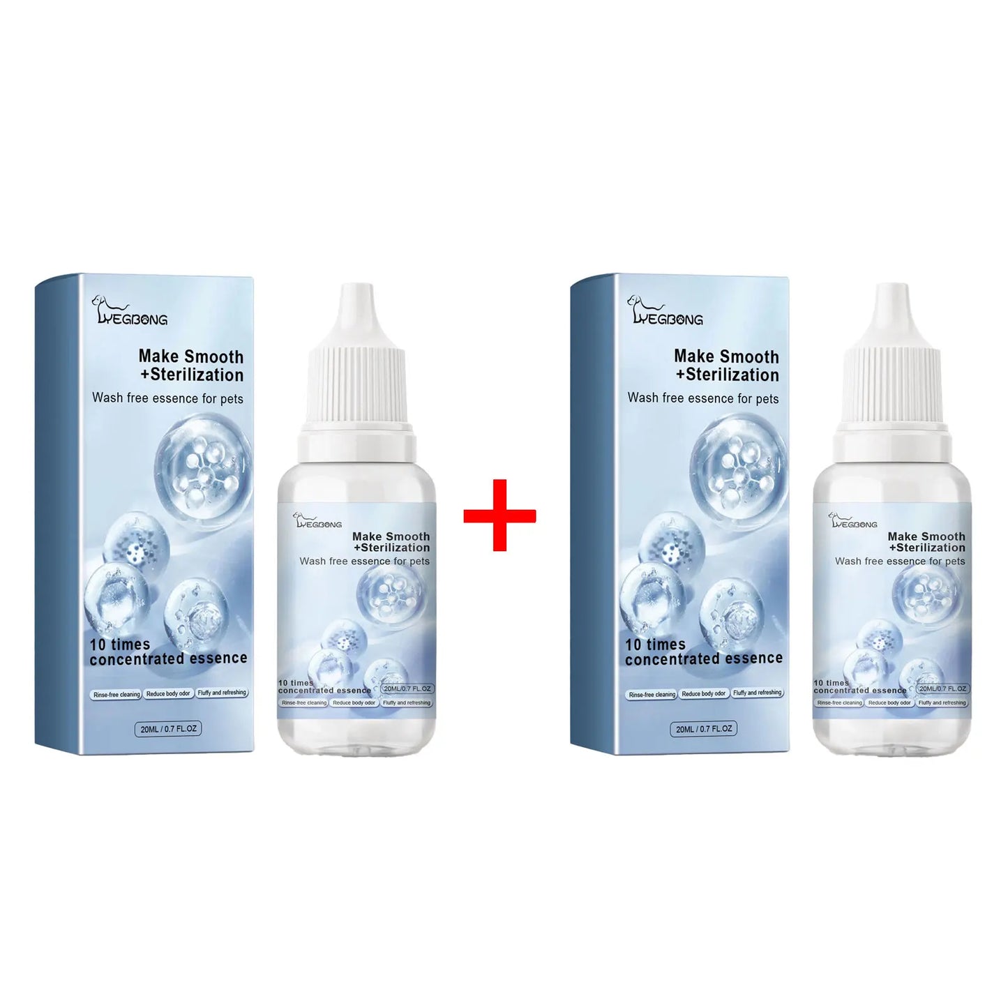 Pet Wash-Free Essence Shampoo – Cleansing, Deodorizing & Moisturizing Formula for Dogs and Cats