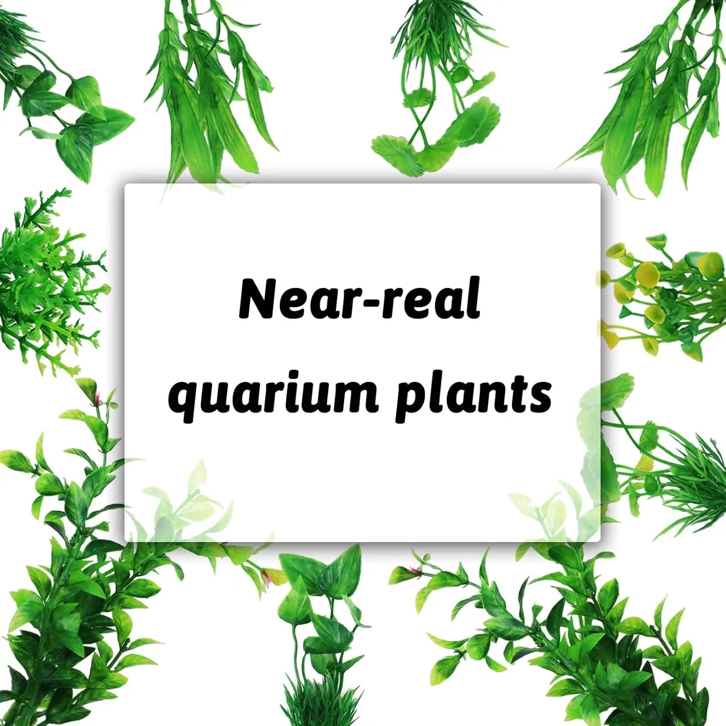 10pcs Artificial Green Plants – Aquarium Decoration Set for Fish Tanks