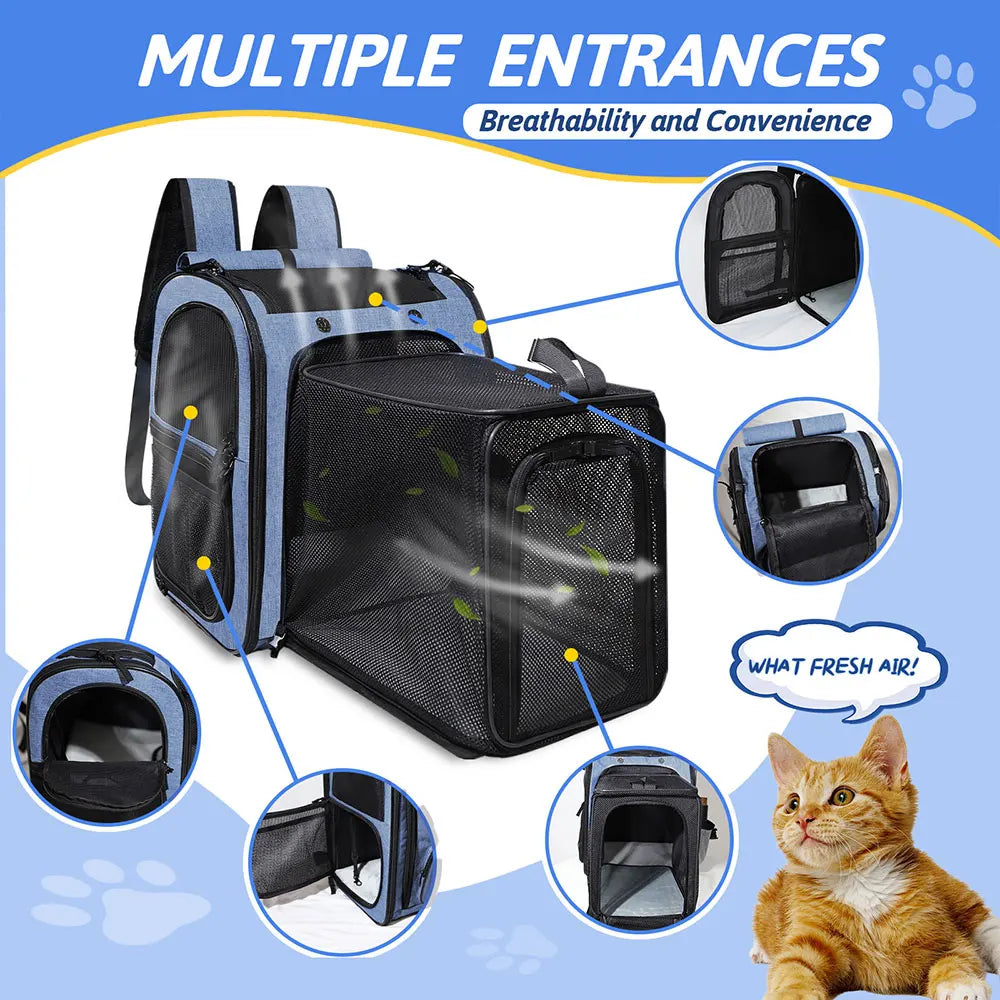 Expandable Foldable Pet Backpack Carrier