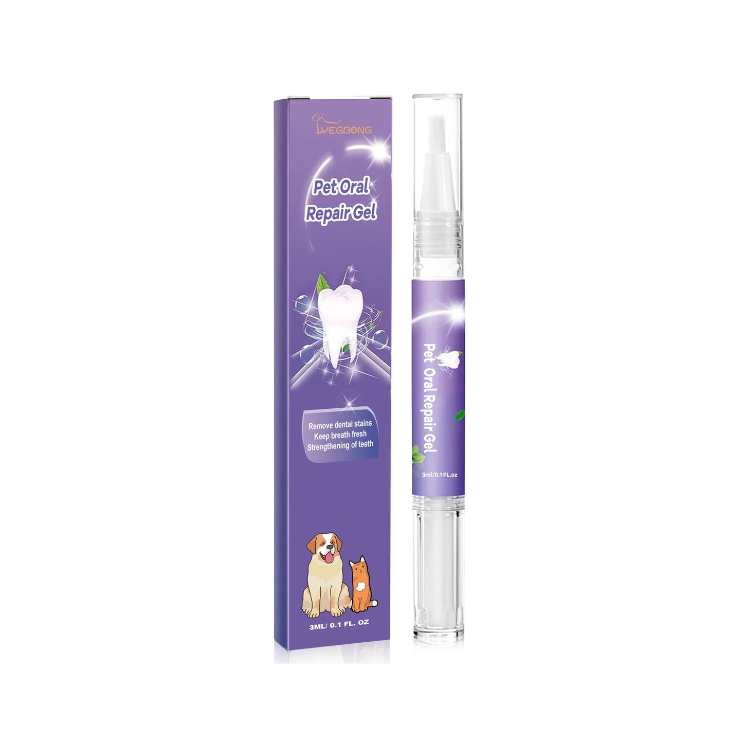 Pet Dental Care Gel Pen 3ml – Teeth Cleaning & Fresh Breath for Dogs and Cats