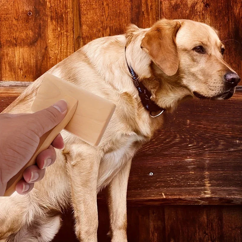 Wooden Pet Comb with Air Cushion – For Dogs & Cats