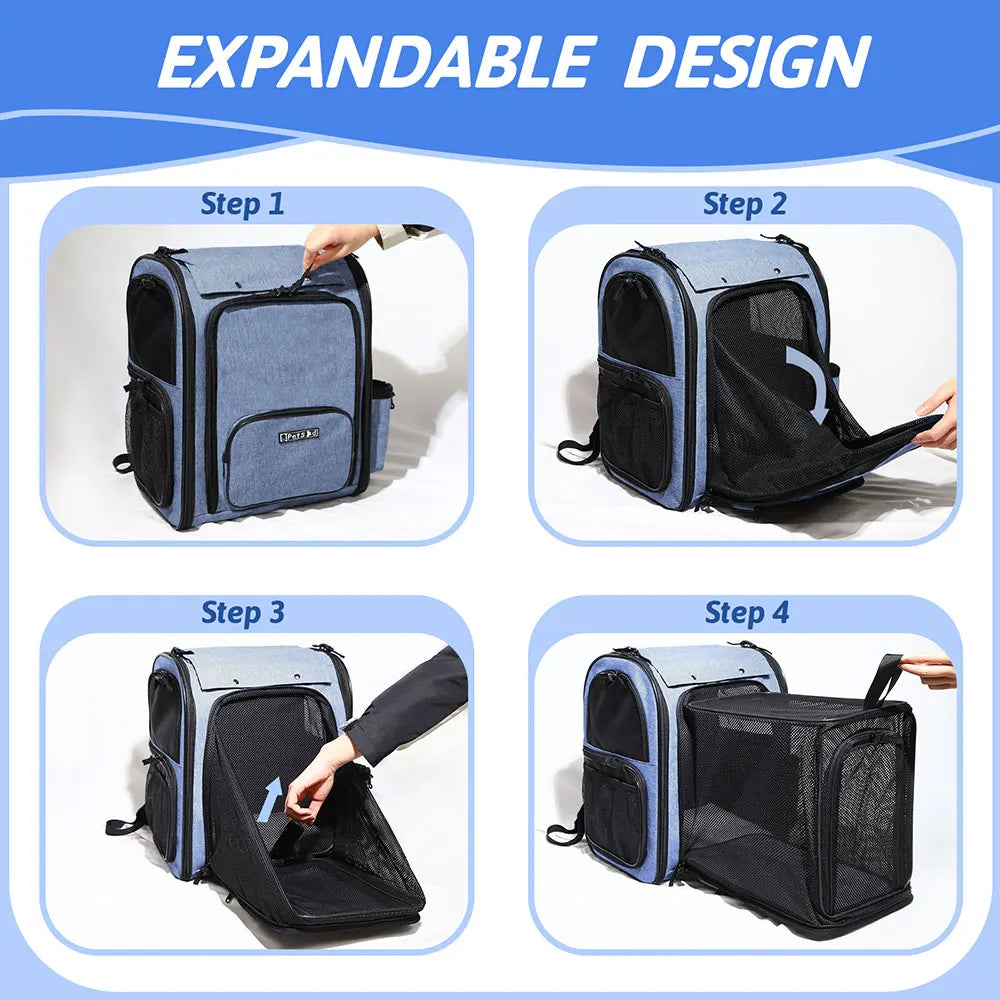 Expandable Foldable Pet Backpack Carrier