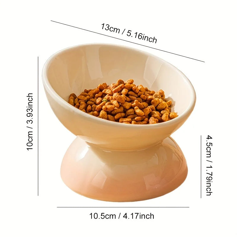 PurrElevate™ – Ceramic Raised Cat Bowl