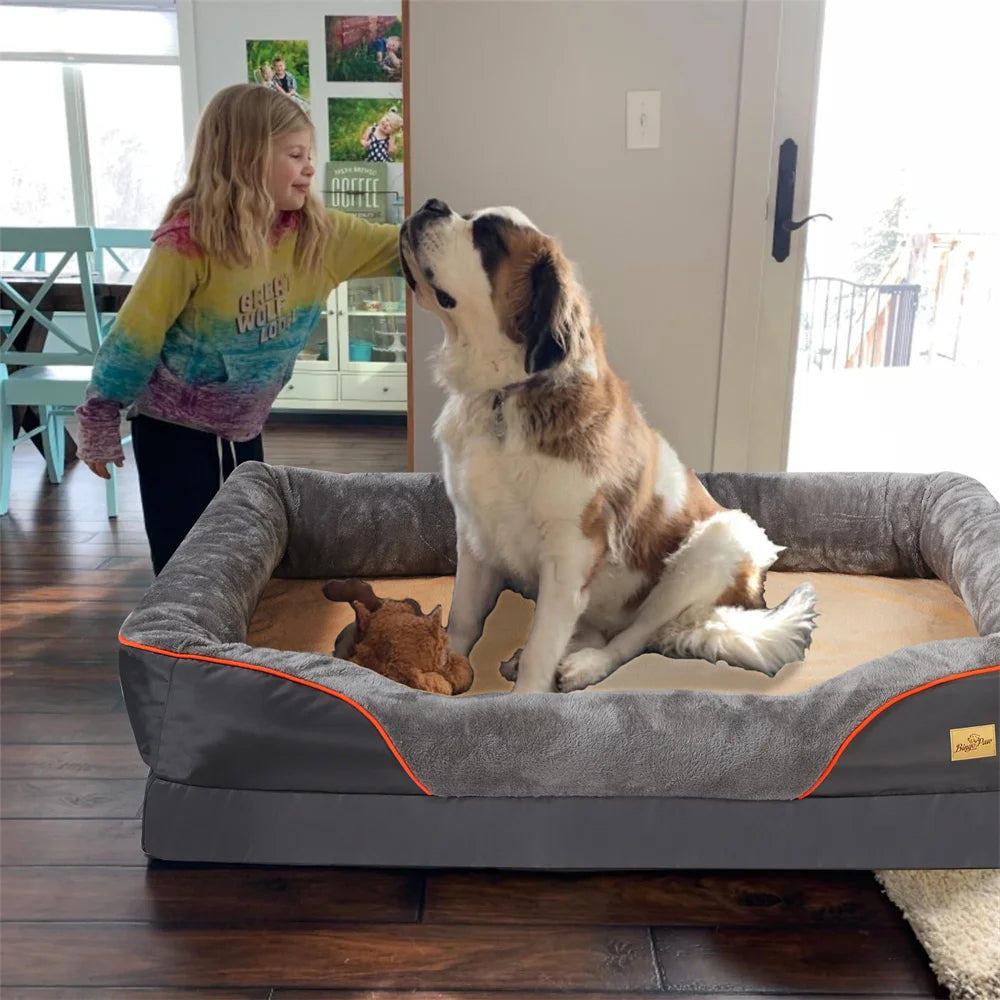 PawRest™ – Jumbo Orthopedic Memory Foam Dog Sofa