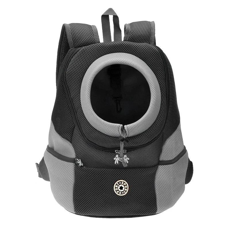 Double Shoulder Outdoor Pet Carrier Bag – Breathable Travel Backpack for Dogs & Cats