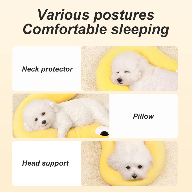 U-Shaped Pet Neck Pillow – Cozy Sleeping Pillow for Puppies, Kittens, Cats & Small Dogs