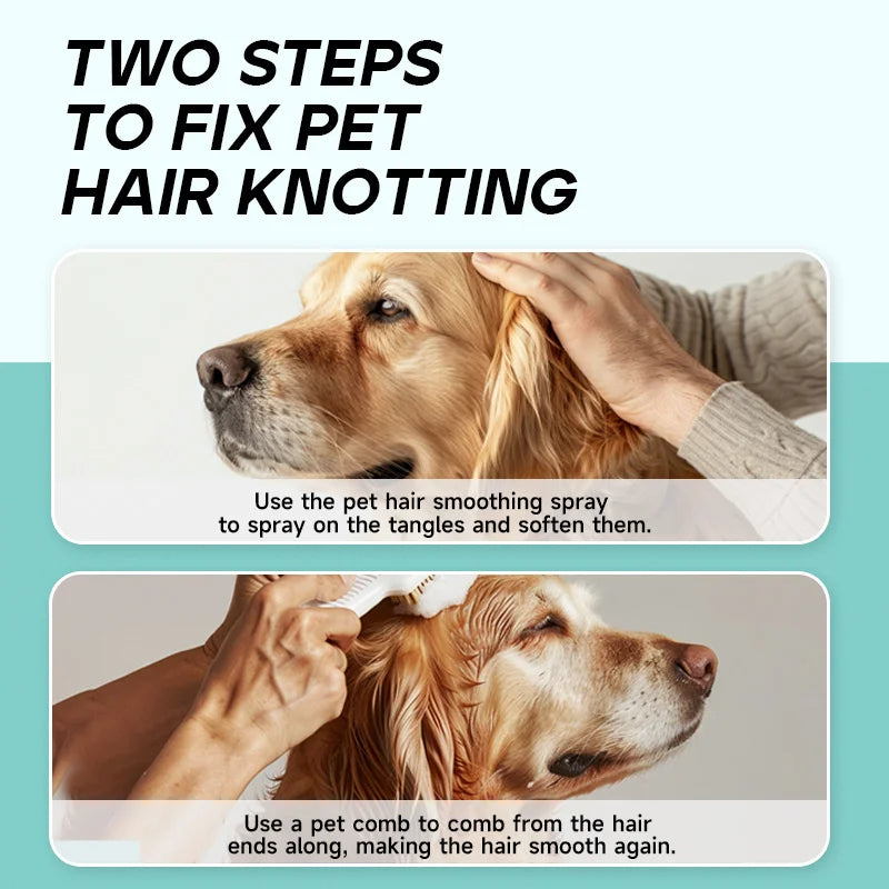 Pet Hair Detangling & Smoothing Spray for Dogs and Cats