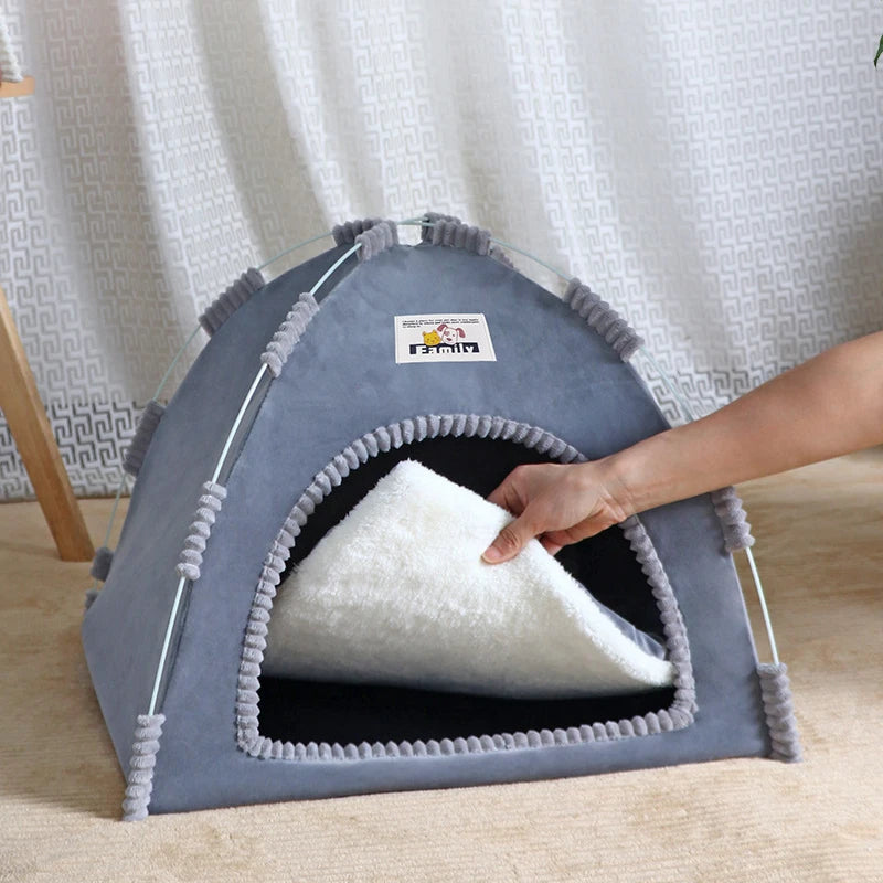 PawHaven™ – Foldable Pet Tent & Cat House