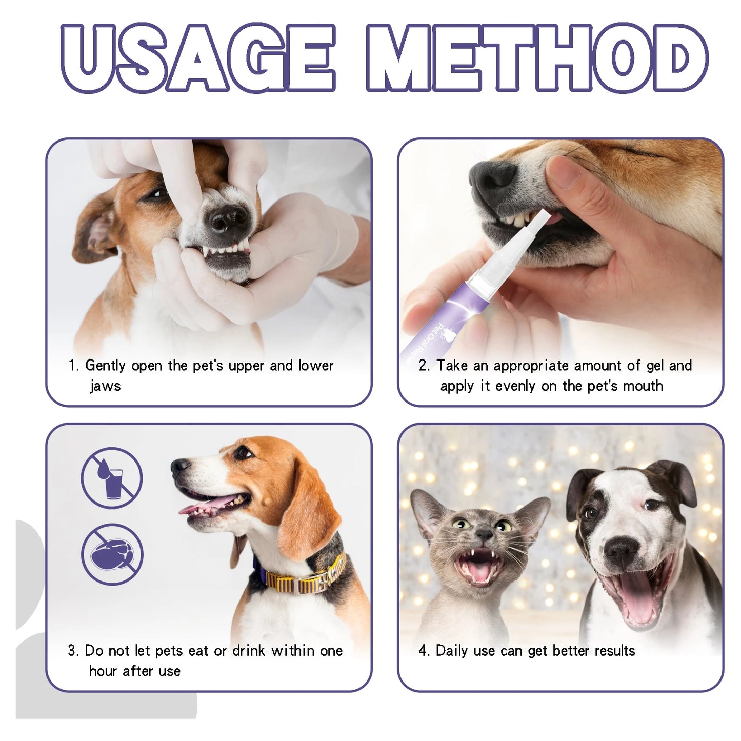Pet Dental Care Gel Pen 3ml – Teeth Cleaning & Fresh Breath for Dogs and Cats