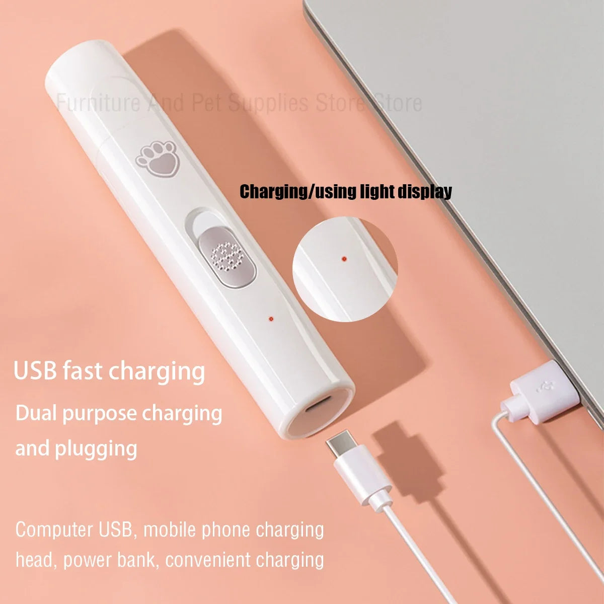 GrindEase™ – USB Rechargeable Electric Pet Nail Grinder