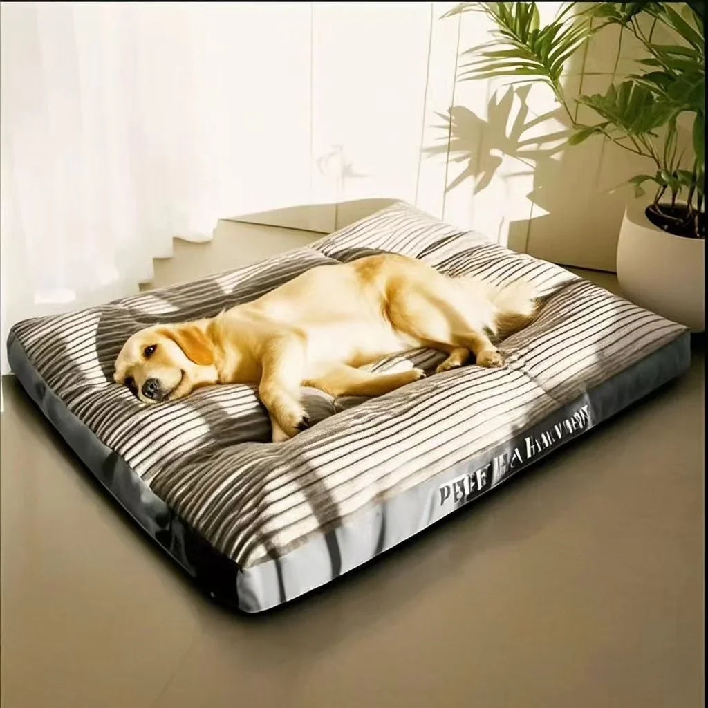 Oversized Corduroy Dog Bed – Thick & Washable for Large Dogs