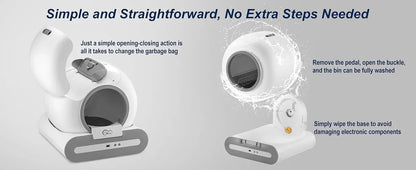 DOEL™ Automatic Self-Cleaning Cat Litter Box with App Control & Litter Mat