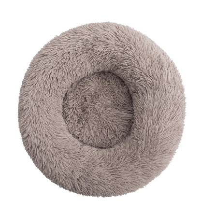 FluffNest™ – Round Plush Pet Bed