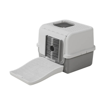 Modern Cat Litter Box with Lid – Sturdy, Space-Saving & Anti-Leakage Design