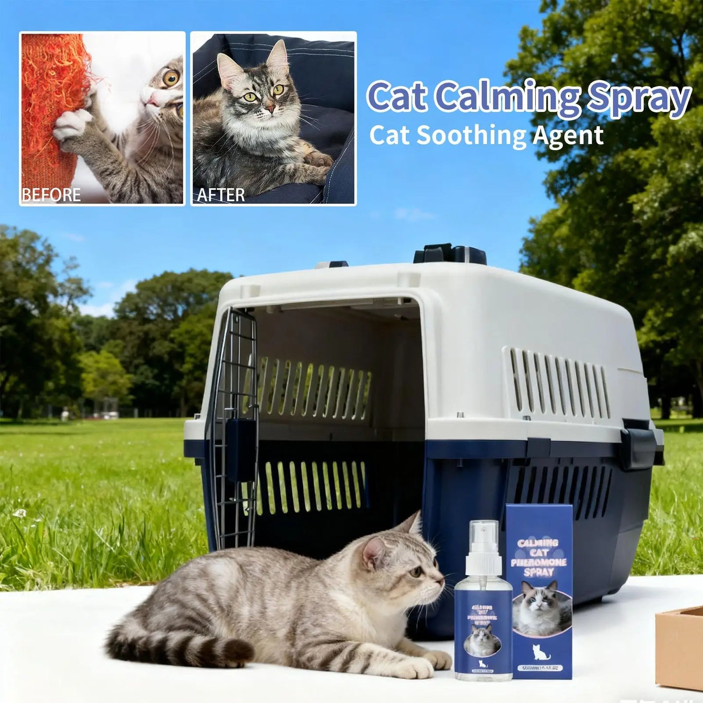 Calming Spray for Cats 30ml – Relaxation Mist for Stress Relief, Travel, Bathing & Behavior