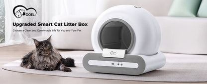 DOEL™ Automatic Self-Cleaning Cat Litter Box with App Control & Litter Mat