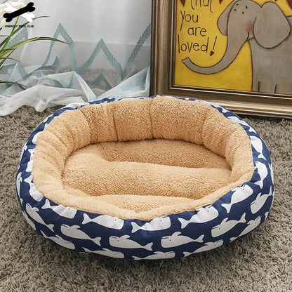 Soft Round Pet Bed – Washable Plush Cushion for Dogs & Cats