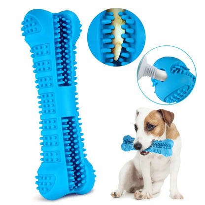360° Soft Rubber Dog Toothbrush & Chew Toy – Gentle Teeth Cleaning Stick for Puppies