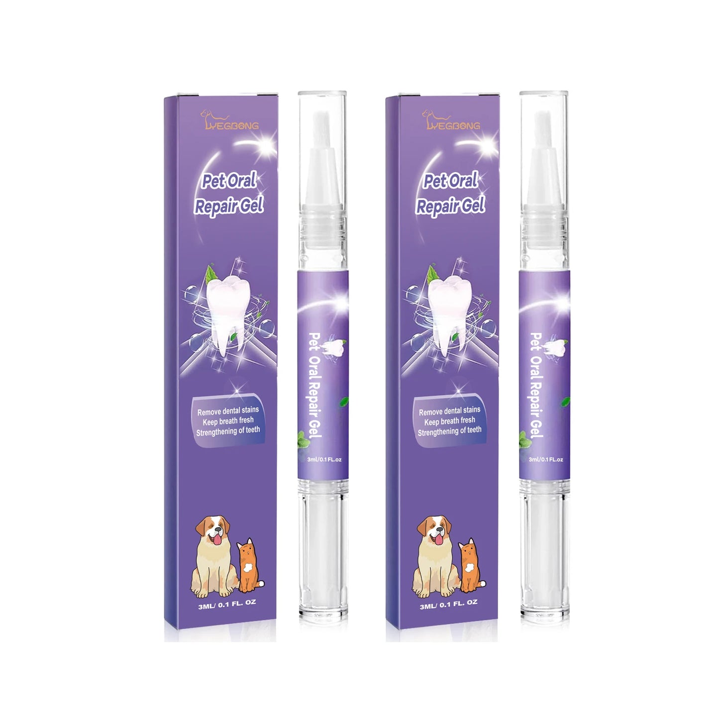 Pet Dental Care Gel Pen 3ml – Teeth Cleaning & Fresh Breath for Dogs and Cats