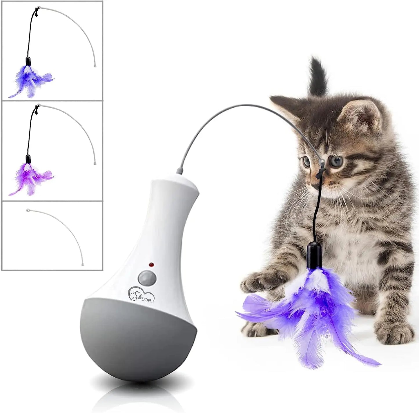 Interactive Feather Toy for Cats – Automatic Indoor Play Teaser