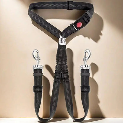 TwinGuard™ – Dual Dog Car Seat Belt Restraint