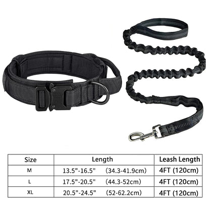 Heavy-Duty Military Tactical Dog Collar & Leash Set | Adjustable & Durable for All Dog Sizes