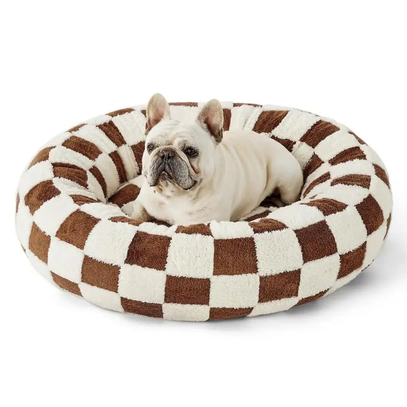 Lesure Donut Dog Bed – Calming Washable Bed for Dogs & Cats (60cm)