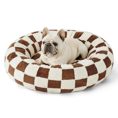 Lesure Donut Dog Bed – Calming Washable Bed for Dogs & Cats (60cm)