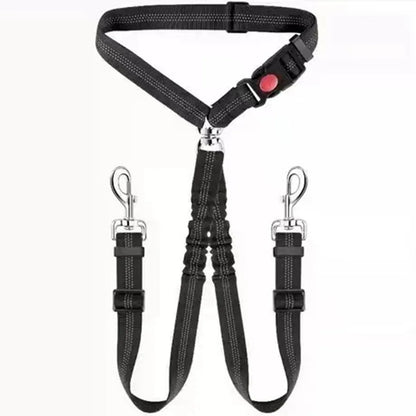TwinGuard™ – Dual Dog Car Seat Belt Restraint