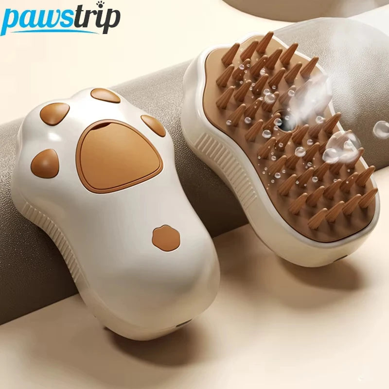 3-in-1 Steam Pet Brush for Dogs & Cats – Electric Grooming Comb
