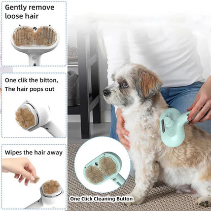 Steam Spray Dog Grooming Brush – Luxury Pet Care Tool