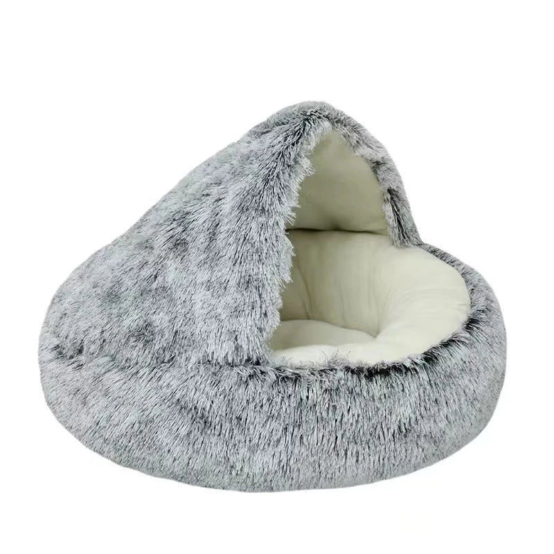 PurrNest™ – Plush Round Cat & Small Dog Bed