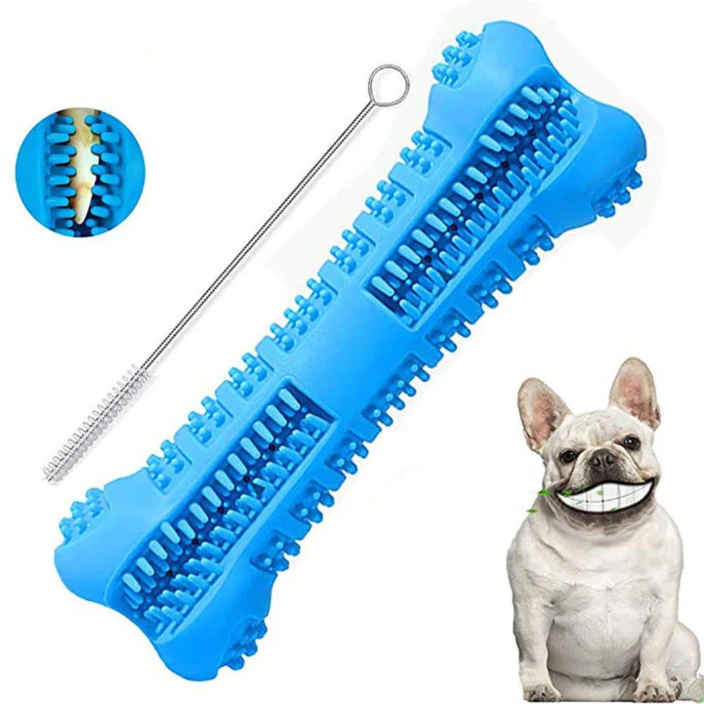 360° Soft Rubber Dog Toothbrush & Chew Toy – Gentle Teeth Cleaning Stick for Puppies