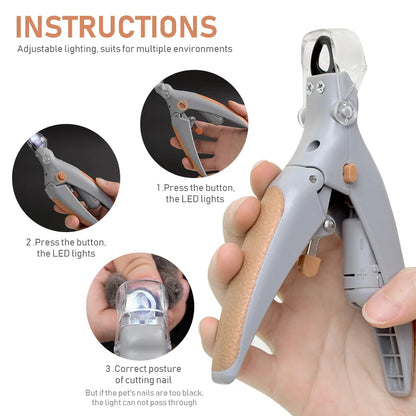 ClipLight™ – LED Pet Nail Clippers with Magnifier