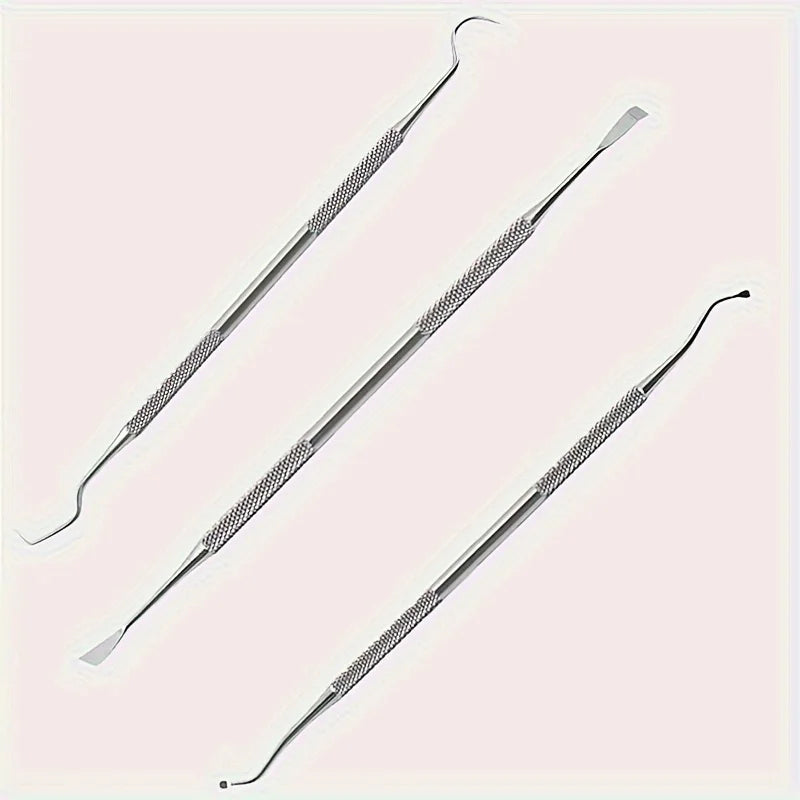 3-Piece Pet Dental Hygiene Kit – Stainless Steel Plaque & Tartar Remover for Cats & Dogs