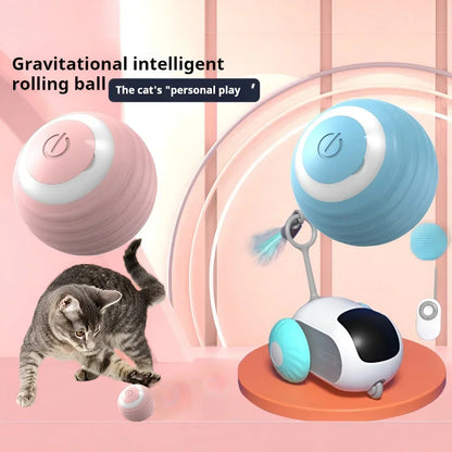 New Electric Rolling Ball – USB Rechargeable Cat Teaser Toy for Fun & Relaxation