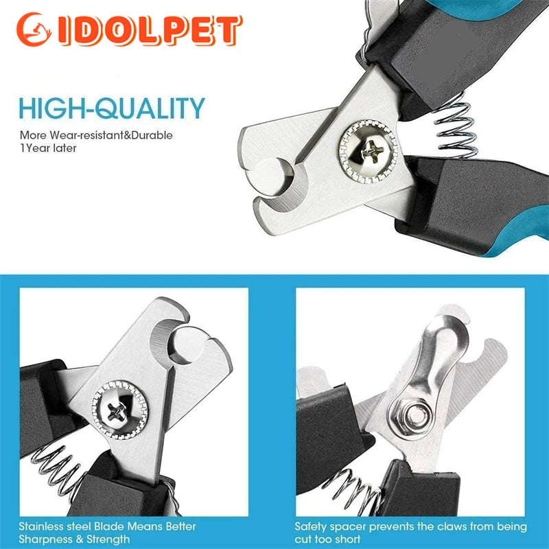 Professional Pet Nail Clipper with Safety Guard for Dogs & Cats