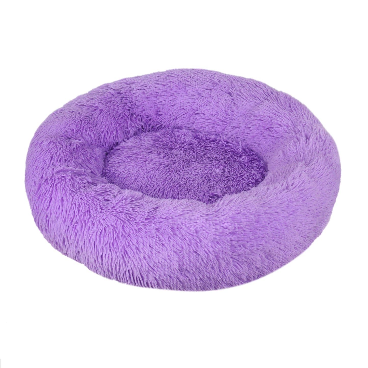 FluffNest™ – Round Plush Pet Bed