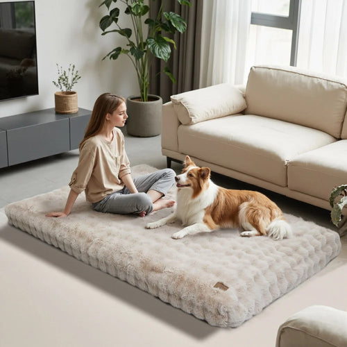 Ultra Plush Dog Bed – Soft Washable Cushion for Puppies & Large Dogs