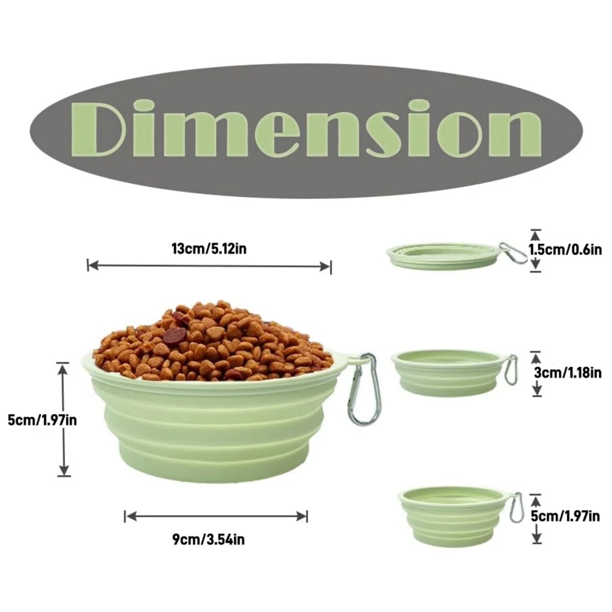 PawFold™ – Collapsible Silicone Travel Bowls (2pcs)