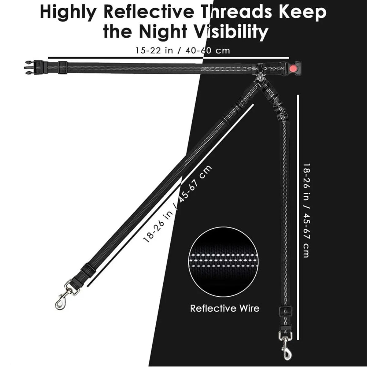 TwinGuard™ – Dual Dog Car Seat Belt Restraint